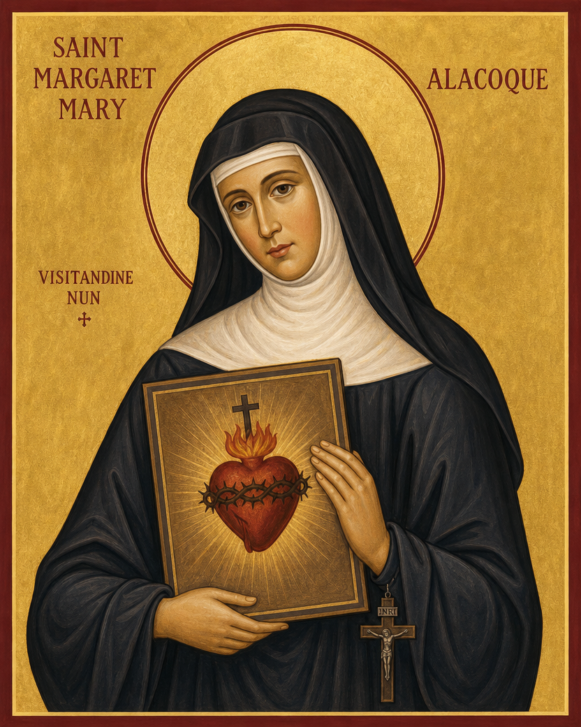 Saint Margaret Mary Alacoque Icon 8 by 10 Print