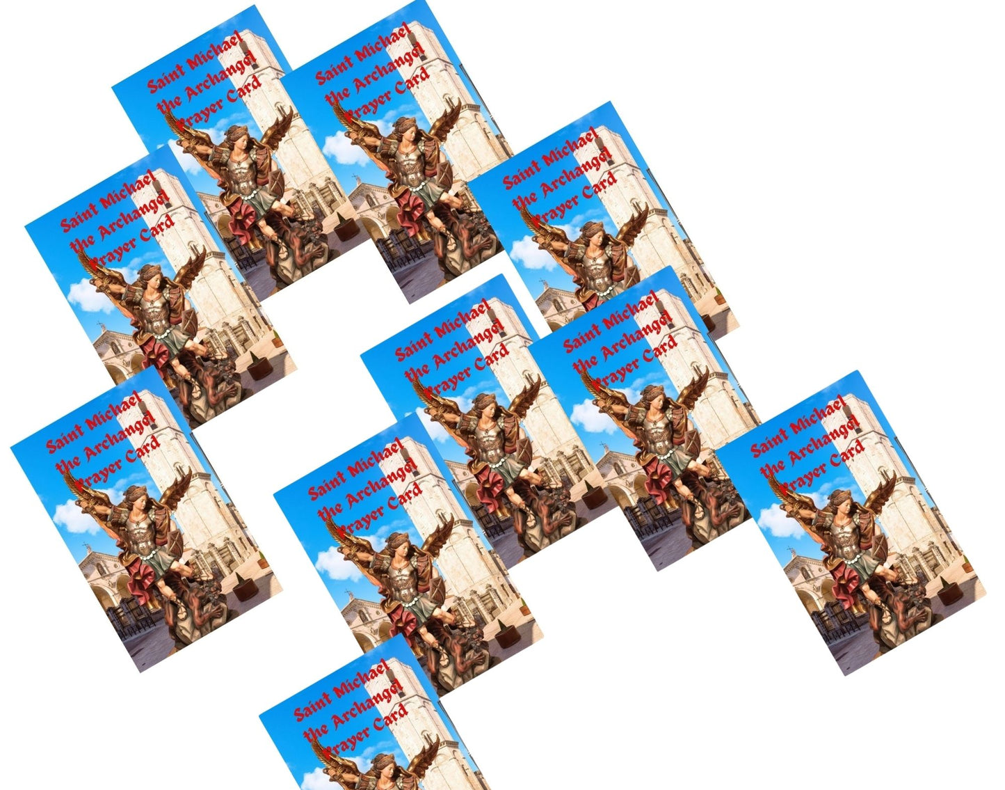 Saint Michael the Archangel Prayer Card with Vision of Pope Leo XIII