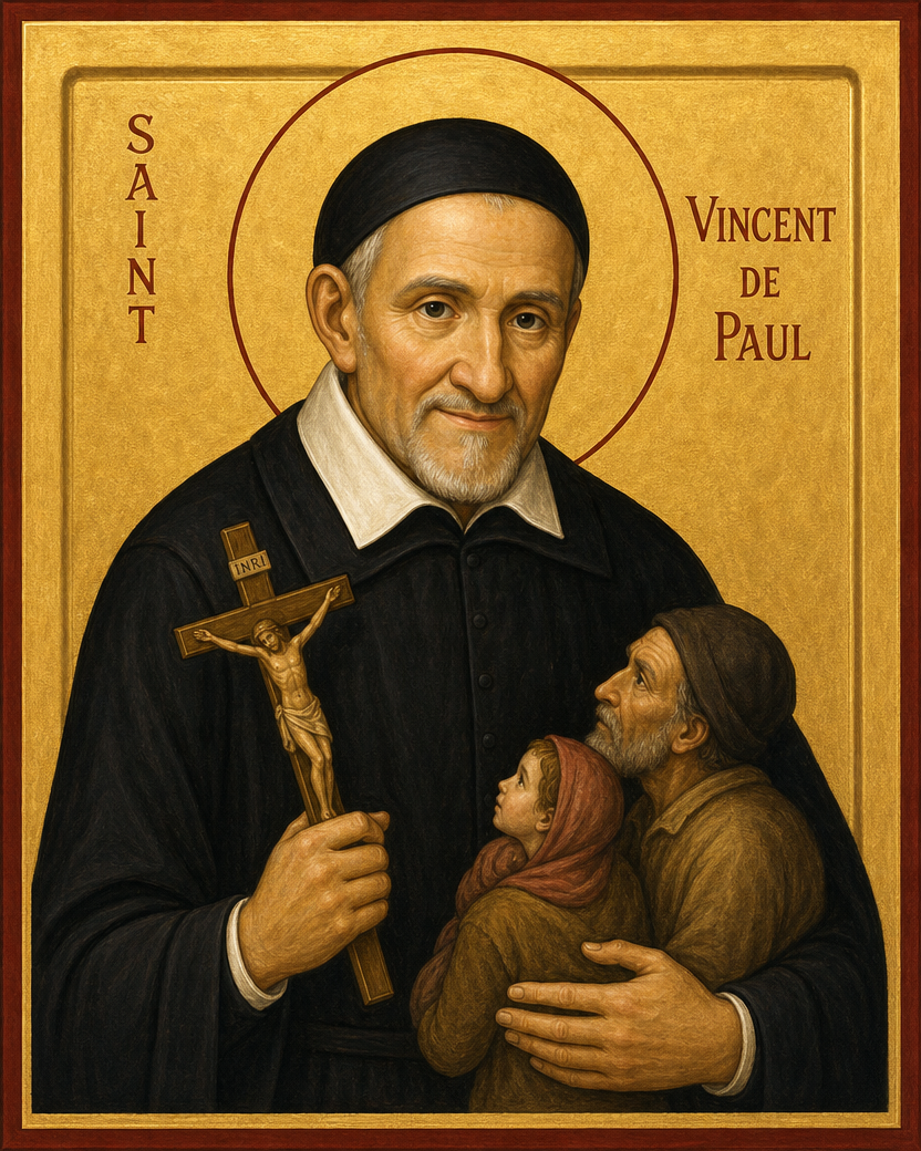 Saint Vincent de Paul Icon 8 by 10 Digital Download