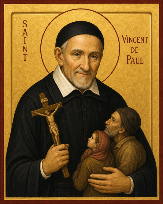 Saint Vincent de Paul Icon 8 by 10 Digital Download