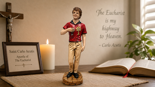 Saint Carlo Acutis, Apostle of The Eucharist statue