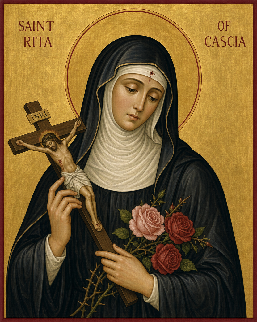 Saint Rita of Cascia Icon 8 by 10 Print