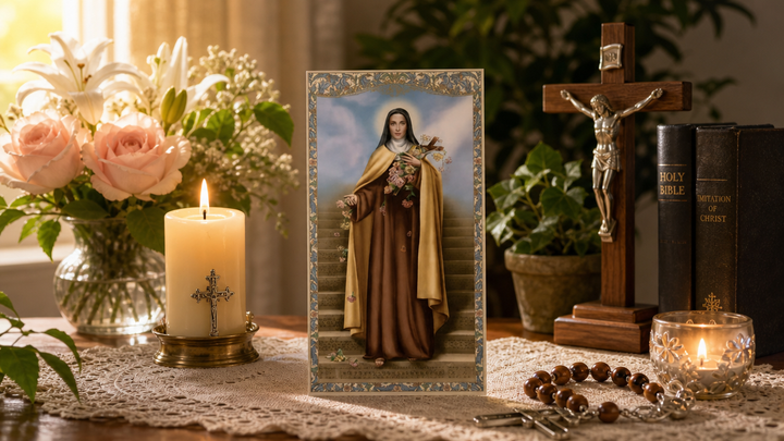 Saint Therese of Lisieux ( of the Child Jesus) Laminated Prayer Card, New#PCL-48