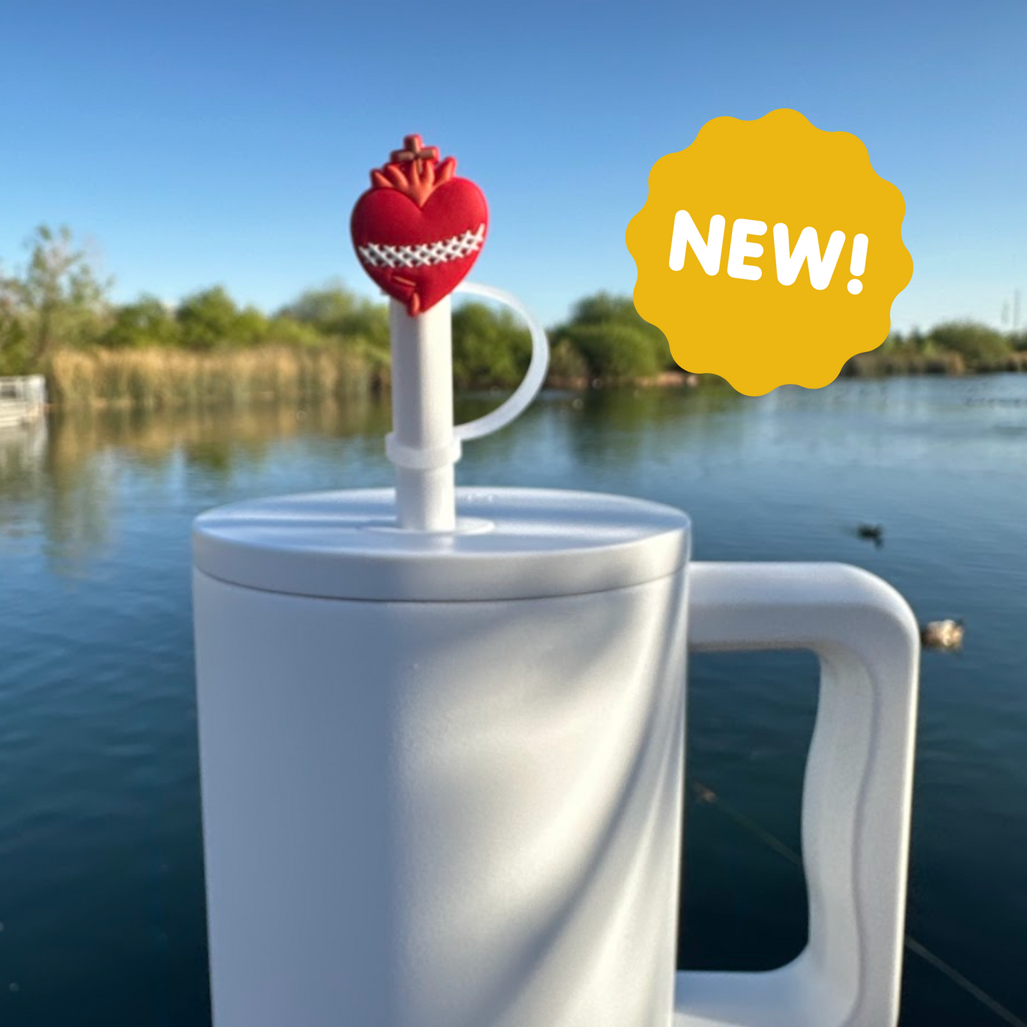 Catholic Straw Toppers: Holy Hearts (a 2 pack!)