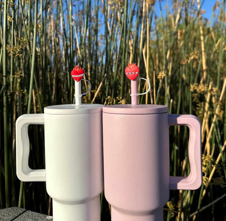 Catholic Straw Toppers: Holy Hearts (a 2 pack!)