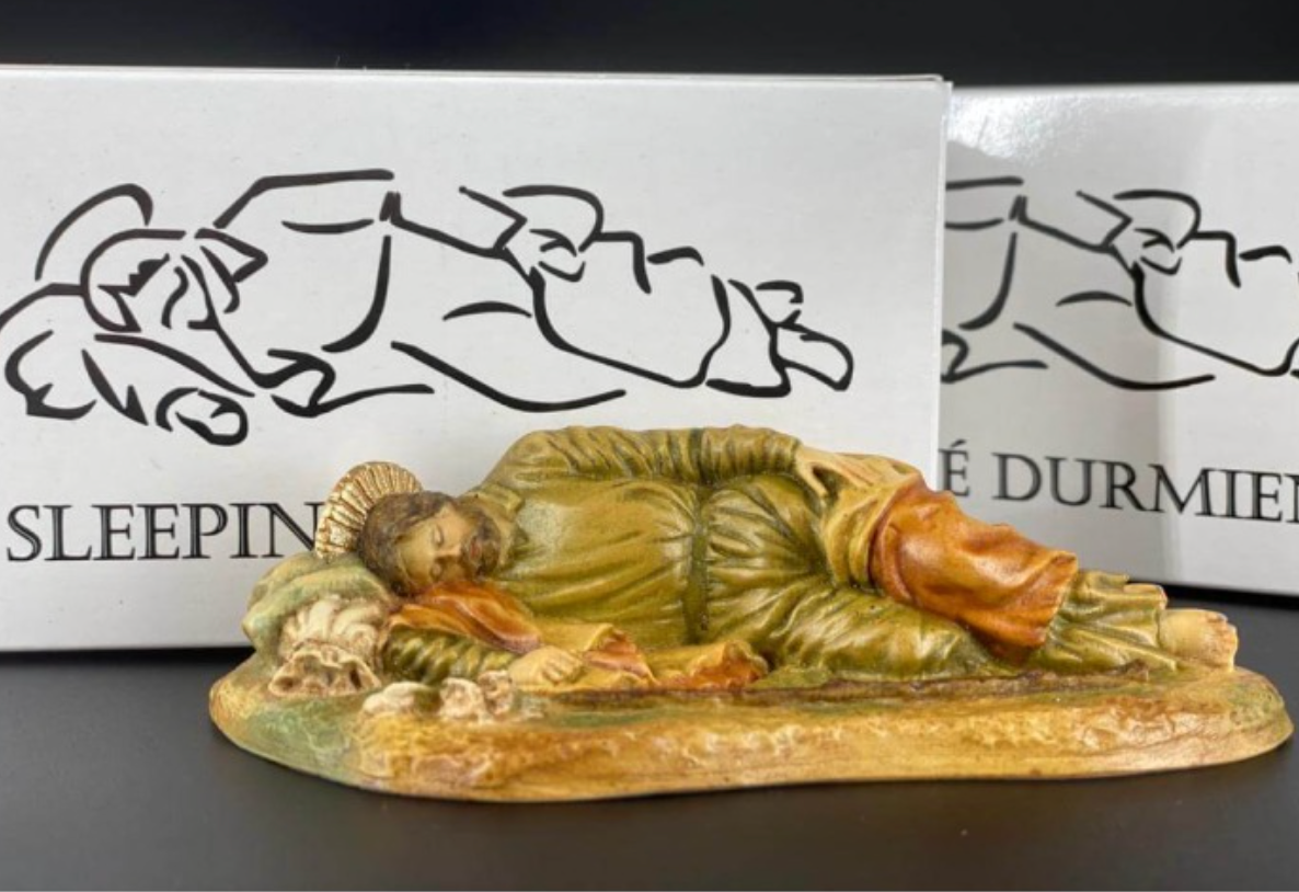 Sleeping Saint Joseph Statue 5 Inch hand painted in Colombia - Bob and Penny Lord