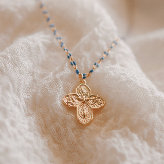 Four Way Cross Necklace - Grotto Chain - Journeys of Faith