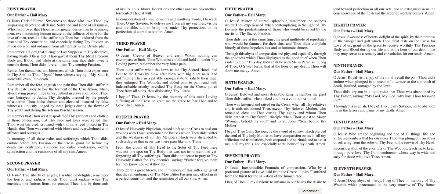 15 Prayers of Saint Bridget of Sweden