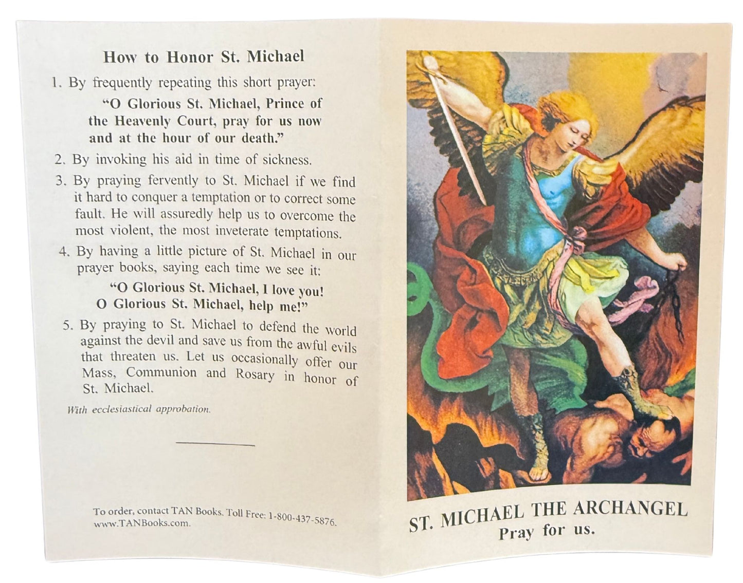 Saint Michael the Archangel Pray for Us Prayer Card