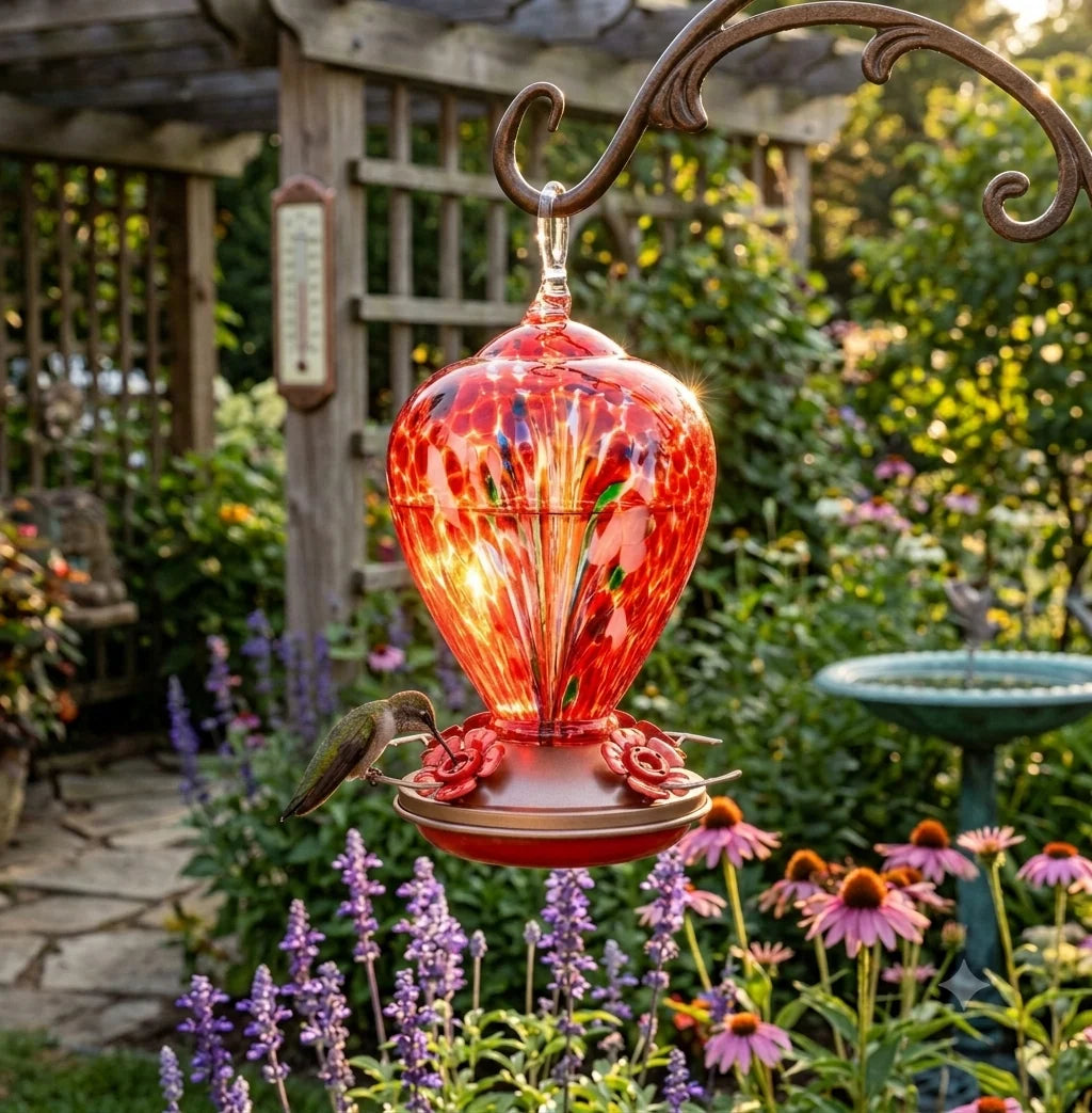 The_Crimson_Calla_Glass_Hummingbird_Feeder