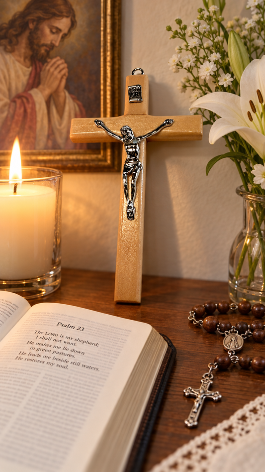 Walnut 5" Crucifix