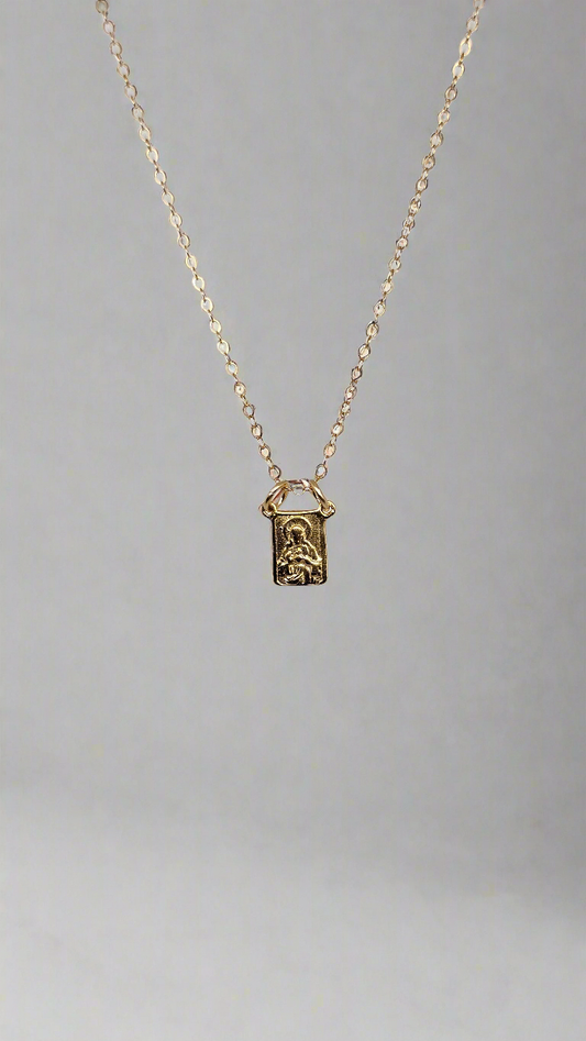 Gold Vermeil Scapular Necklace - Journeys of Faith