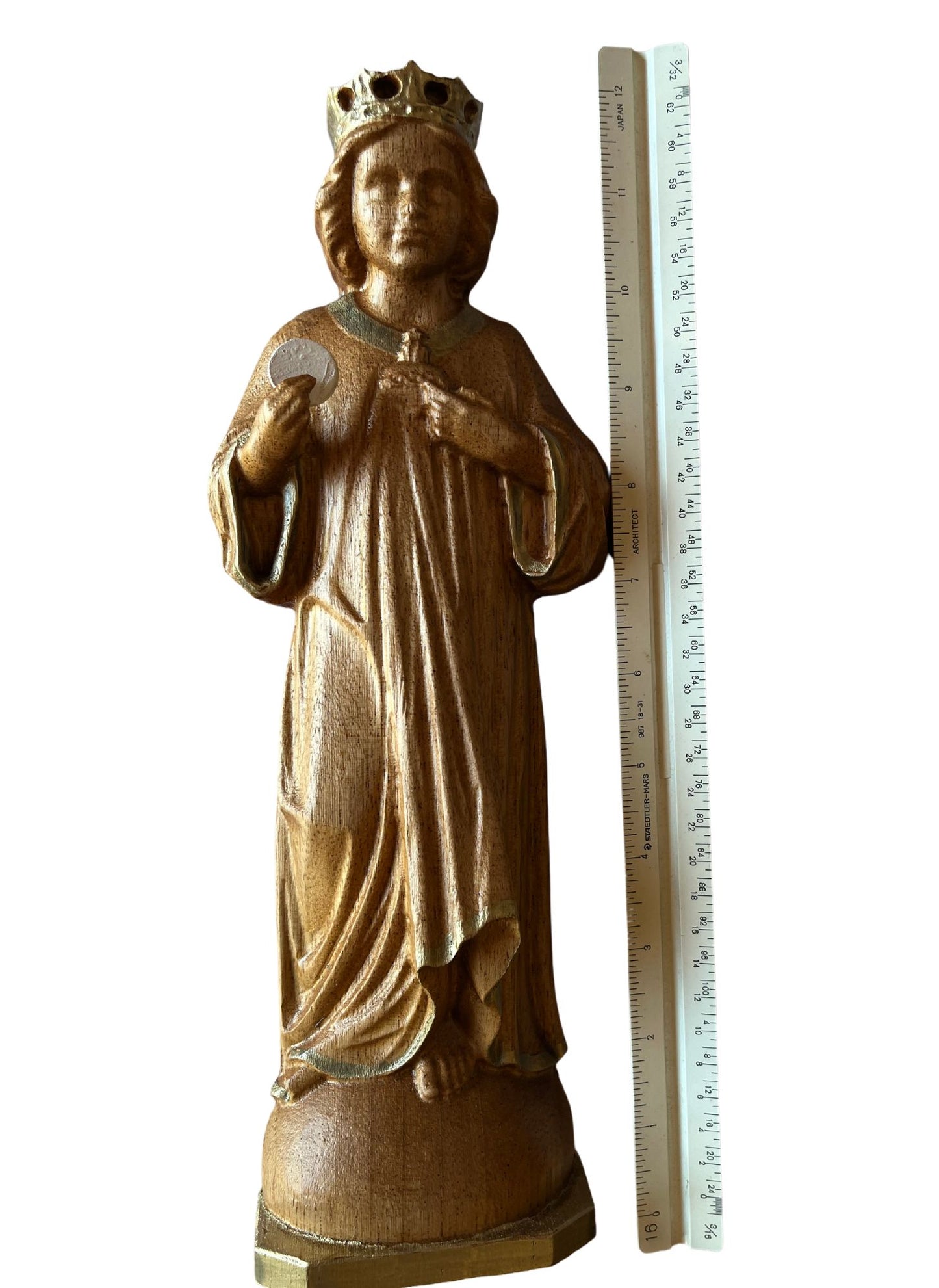 Divine Child Jesus 12 inch Oak Wall Statue Free Shipping