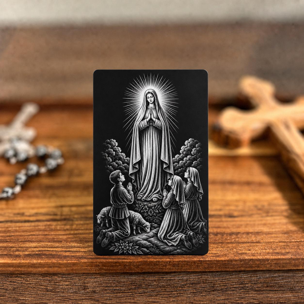 Fatima Reparation Prayer Premium Metal Prayer Card
