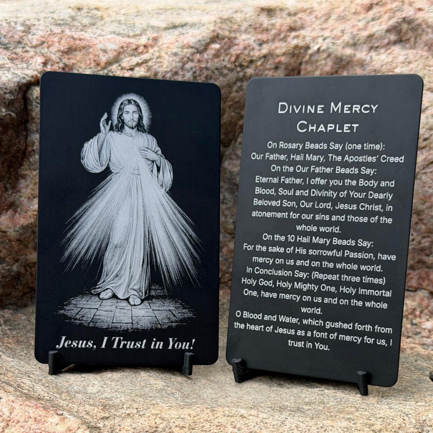Divine Mercy Premium Metal Prayer Card