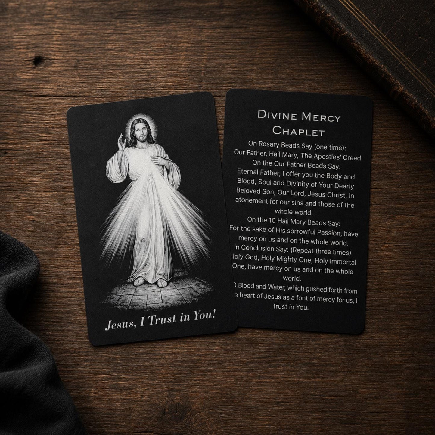 Divine Mercy Premium Metal Prayer Card