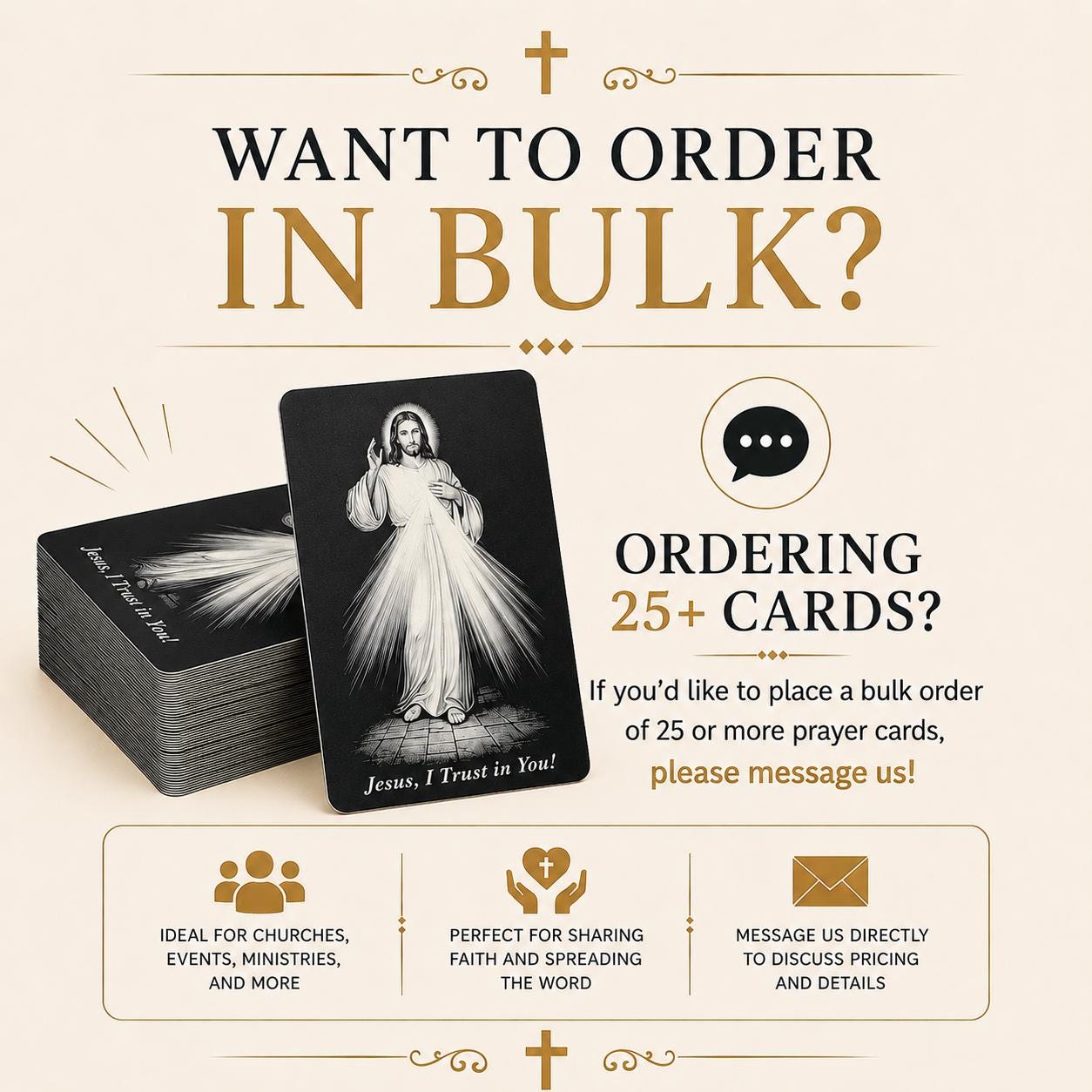 Divine Mercy Premium Metal Prayer Card