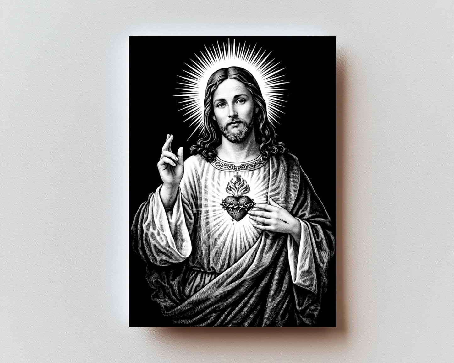 Consecration to the Sacred Heart of Jesus Premium Metal Prayer Card