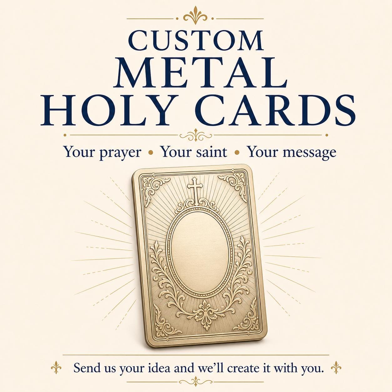Holy Spirit Prayer of Saint Augustine Premium Metal Prayer Card