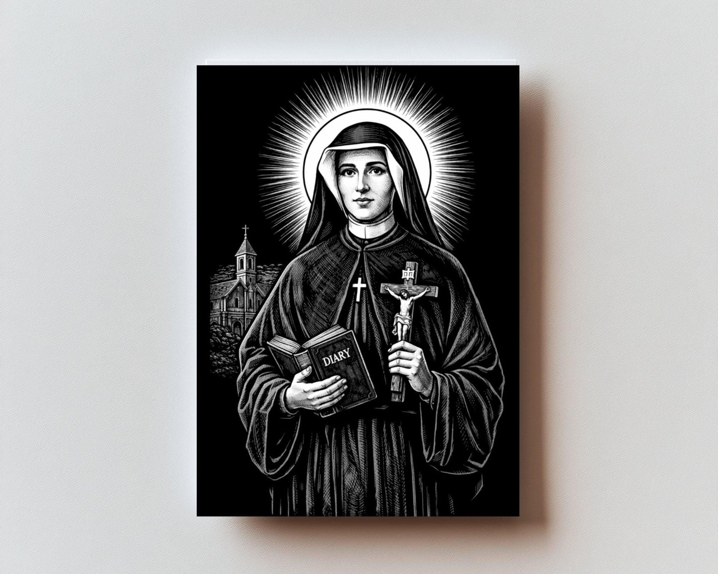 Prayer to St. Faustina  Premium Metal Prayer Card