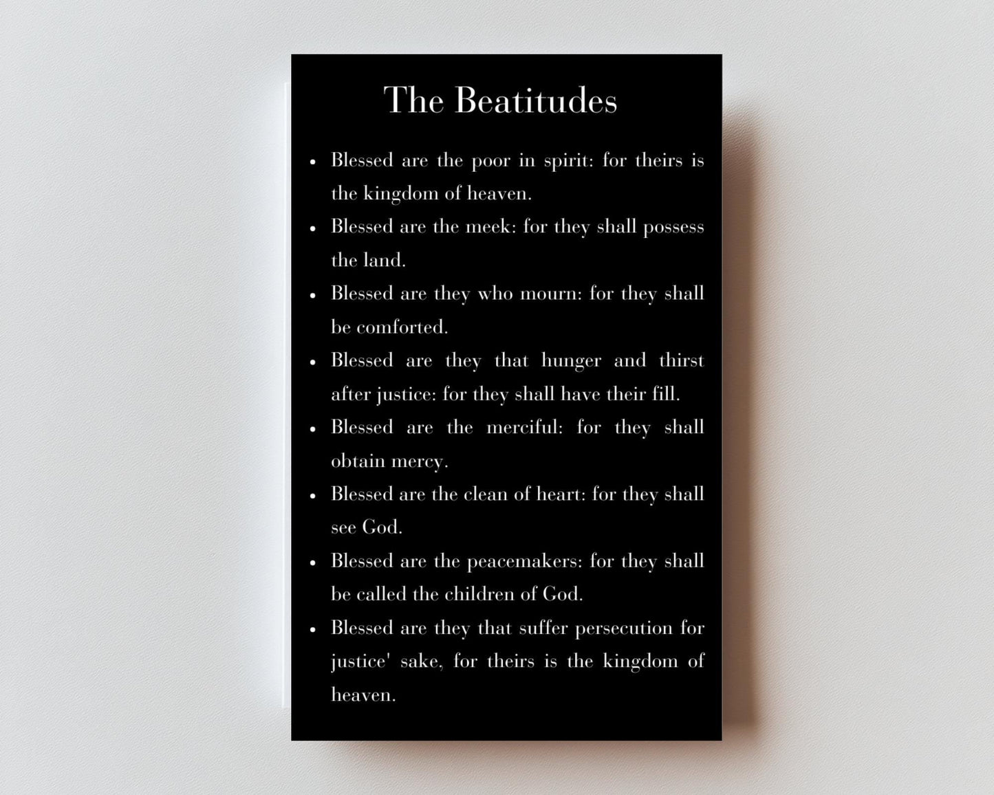 The Beatitudes Premium Metal Prayer Card