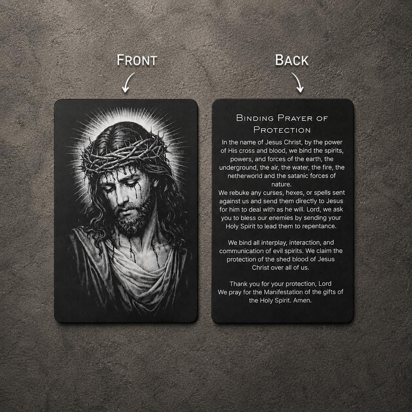 Binding Prayer of Protection Premium Metal Prayer Card