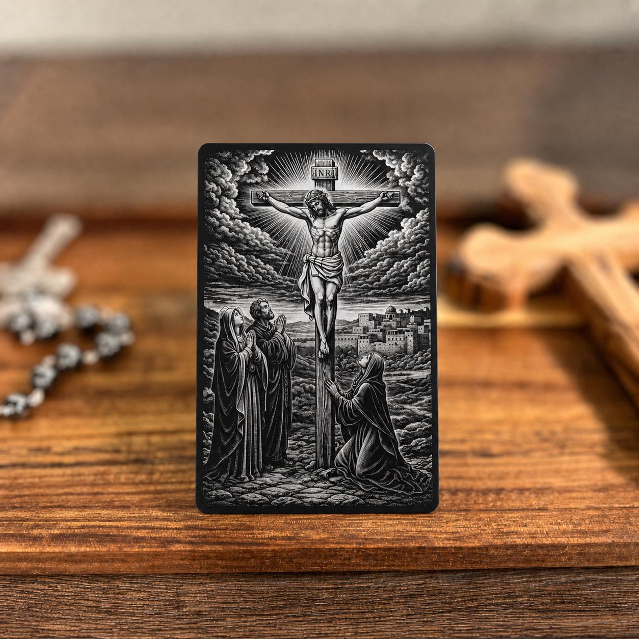 Catholic Prayer for Ancestral Curses Premium Metal Prayer Card