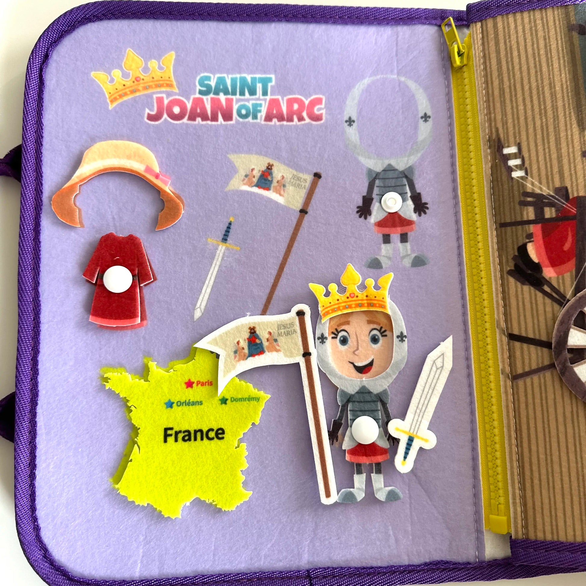 God's Princesses Vol. 1 Felt Busy Book - St. Joan of Arc and St. Josephine Bakhita - Journeys of Faith