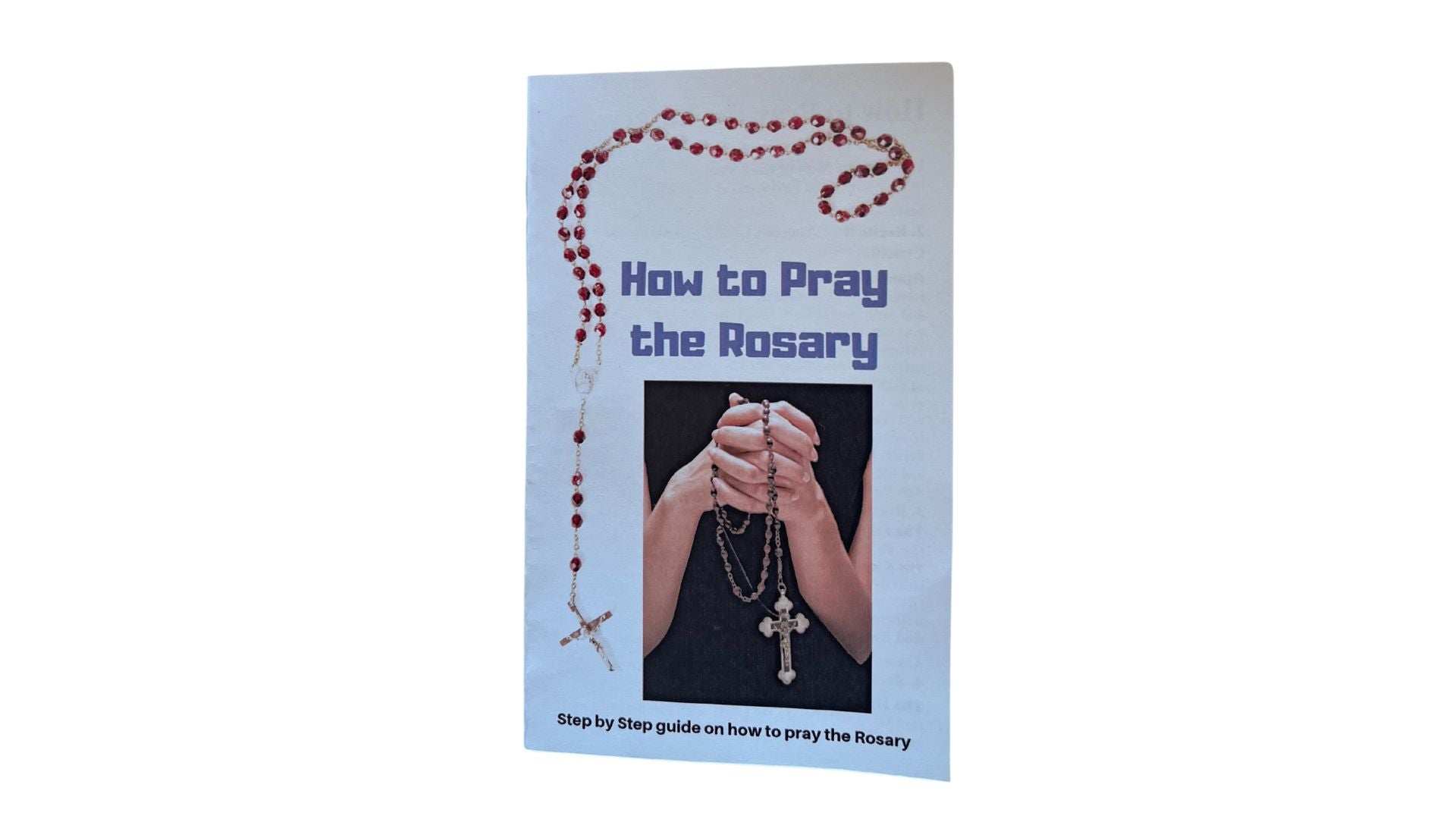Prayer card package for praying the rosary by Bob and Penny Lord, featuring step-by-step rosary prayer instructions.