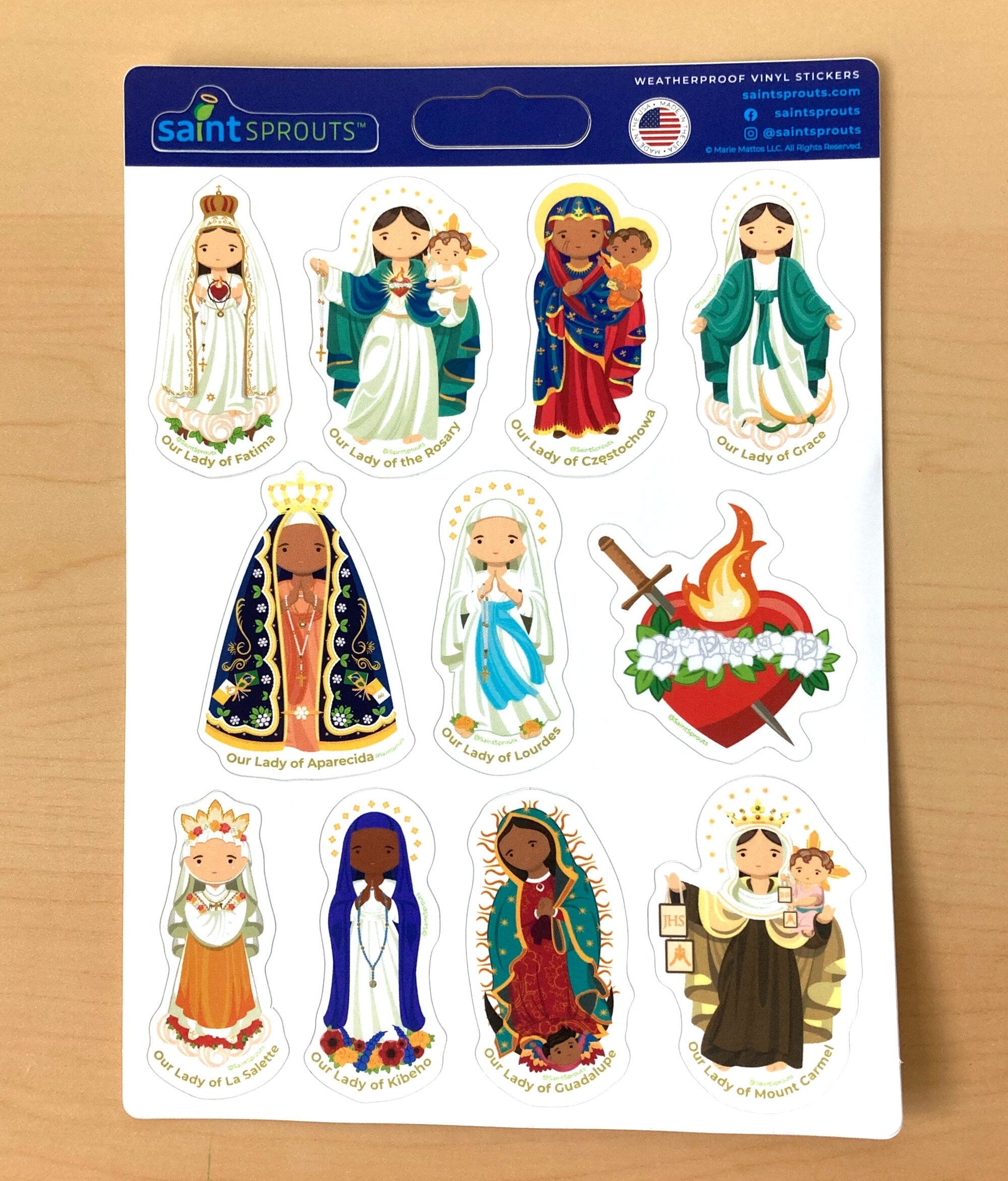 Marian Sticker Sheet - Journeys of Faith