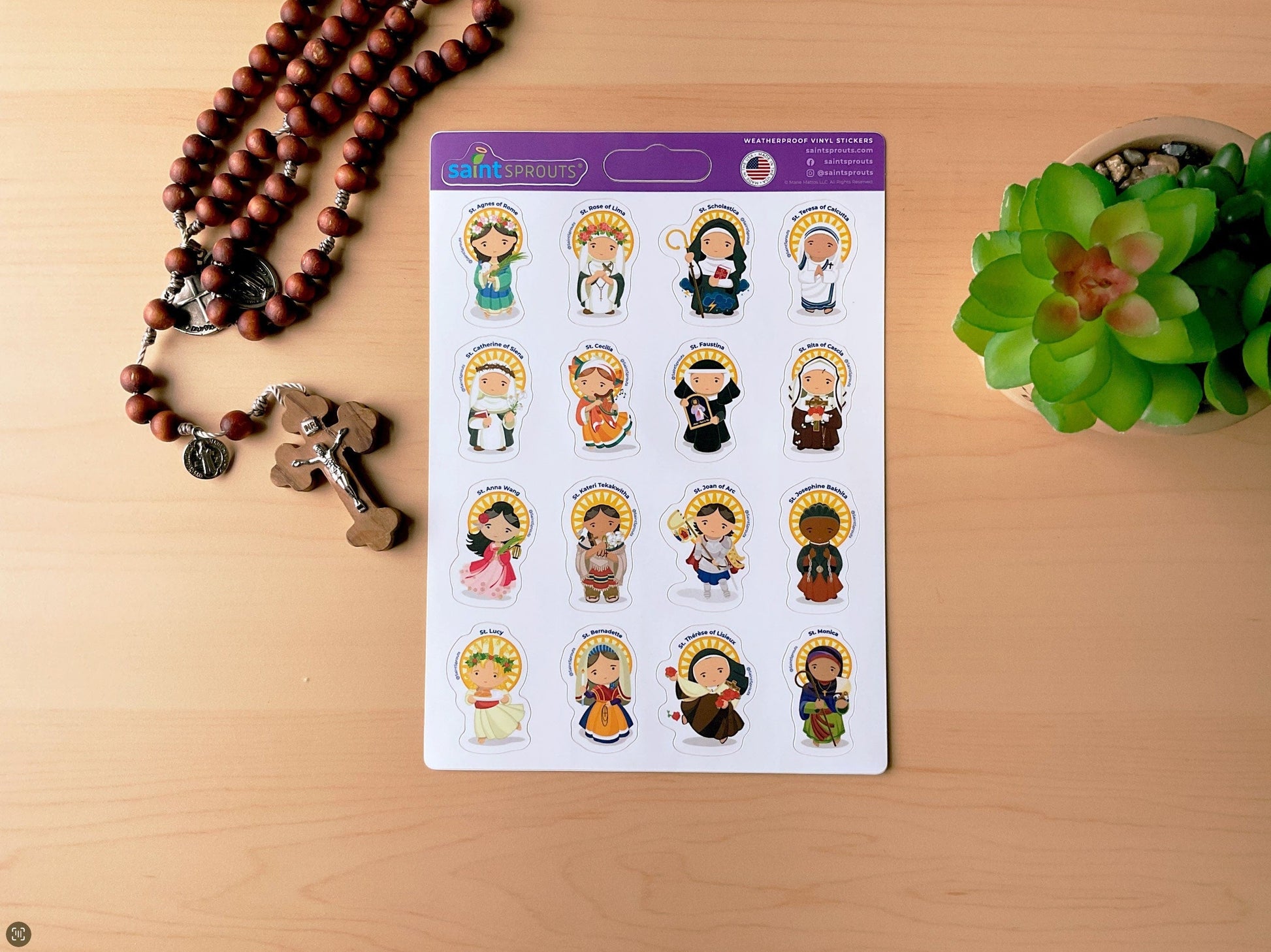 Female Saints Sticker Sheet / Girl Saints - Journeys of Faith