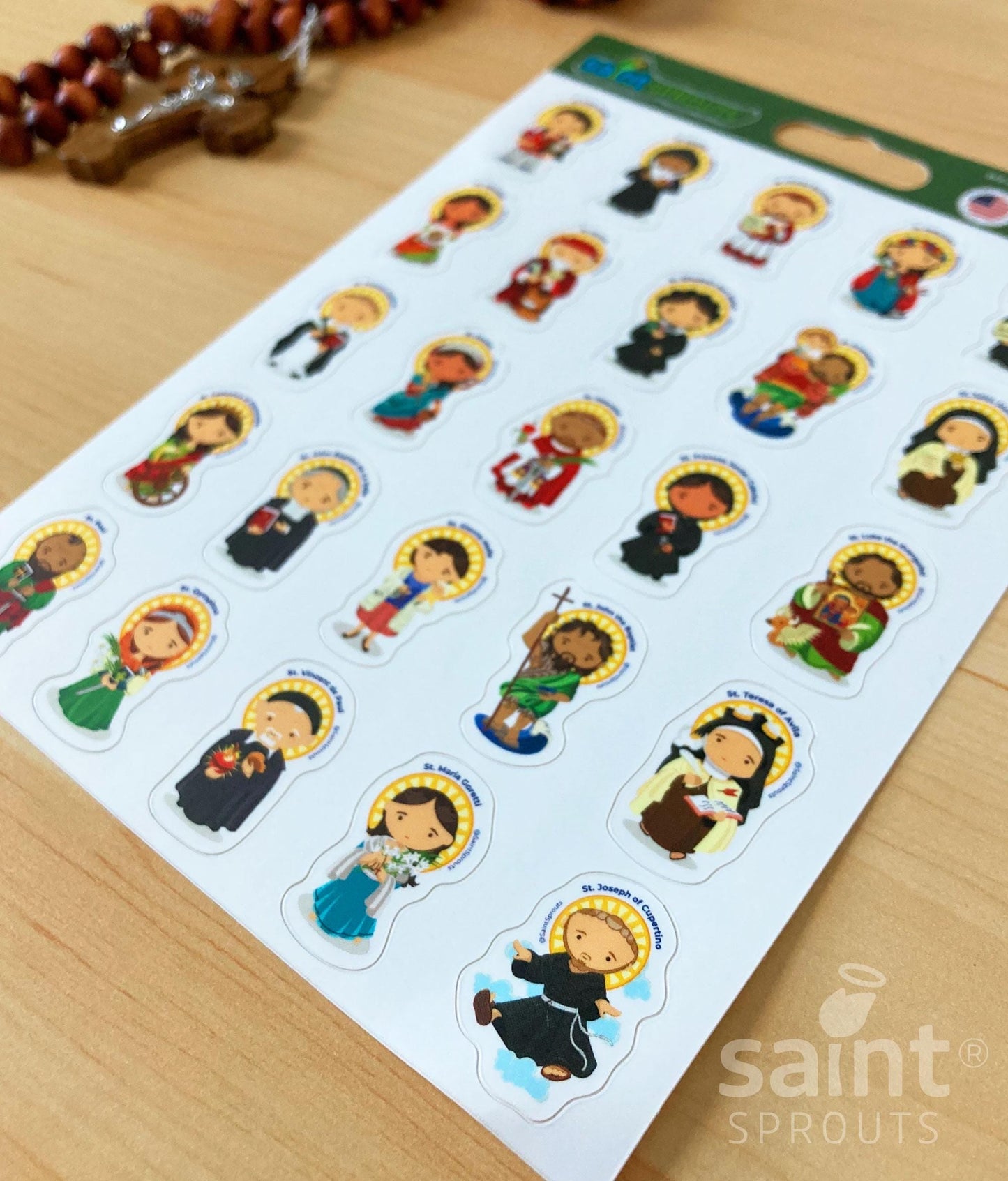 All Saints Sticker Sheet / Bullet Journal Saint Sticker Sheet: Version 3 - Journeys of Faith