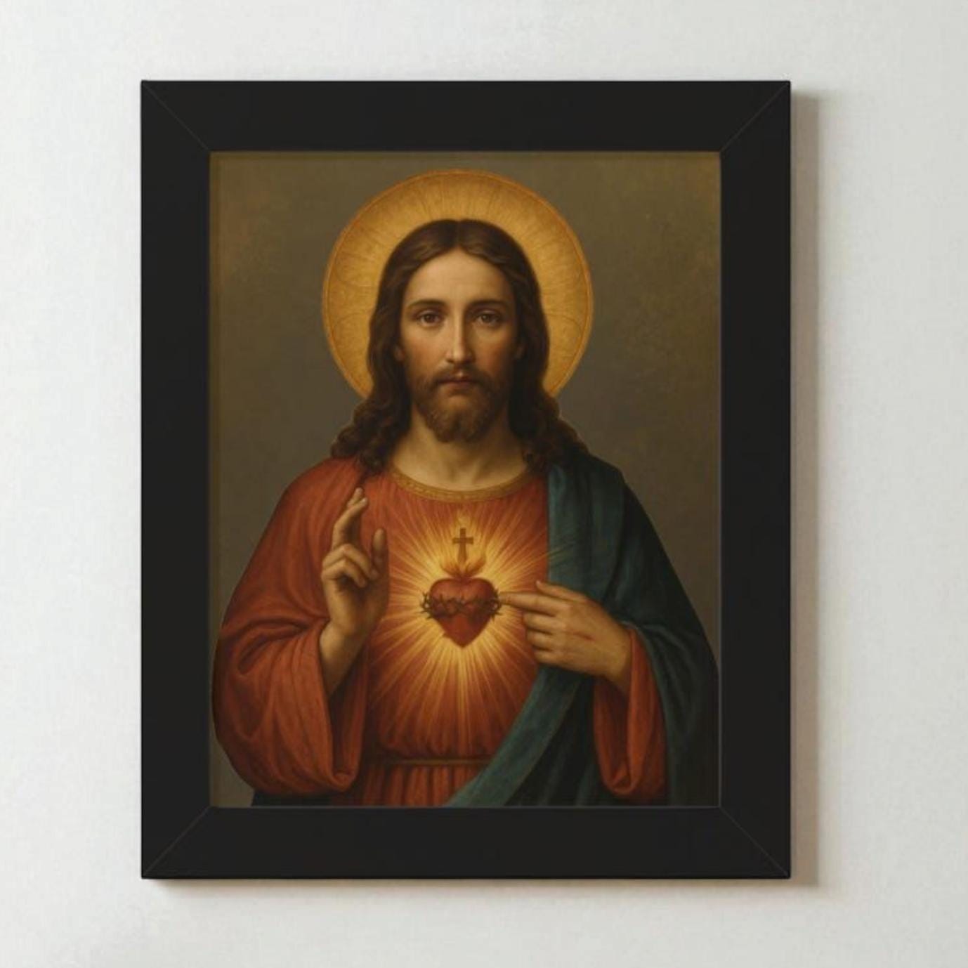 Sacred Heart of Jesus Framed Wall Art - Journeys of Faith