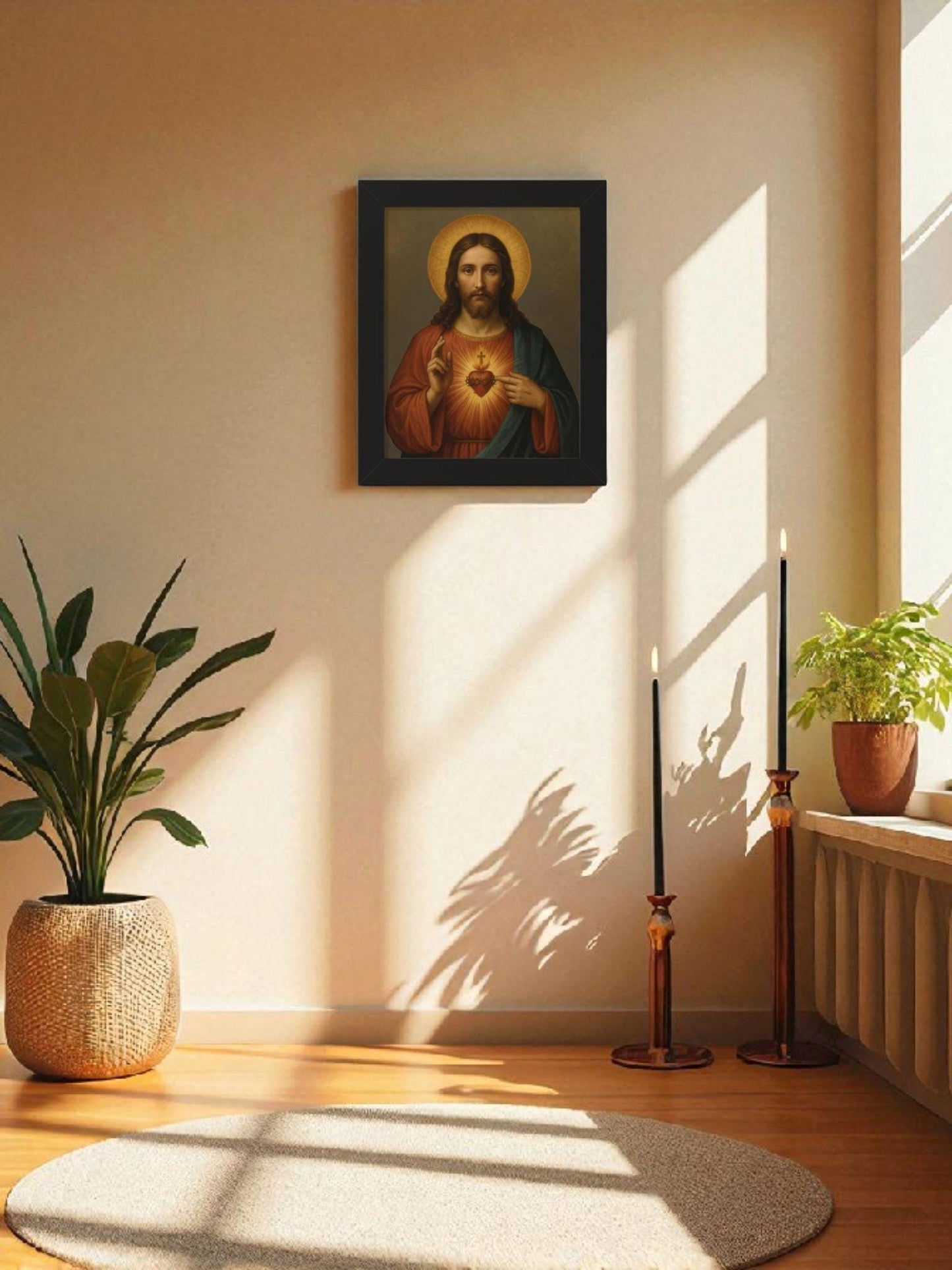 Sacred Heart of Jesus Framed Wall Art - Journeys of Faith