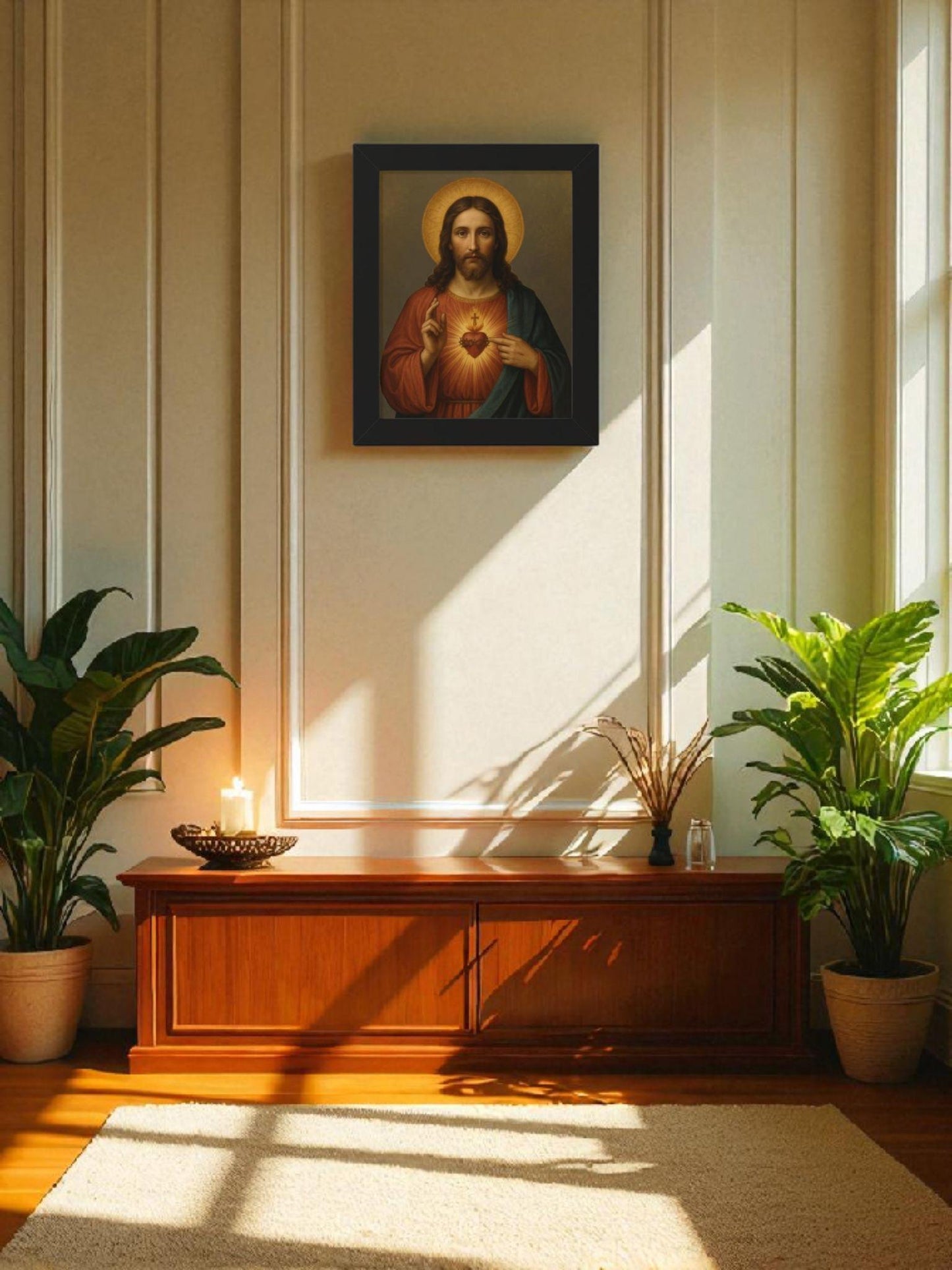 Sacred Heart of Jesus Framed Wall Art - Journeys of Faith