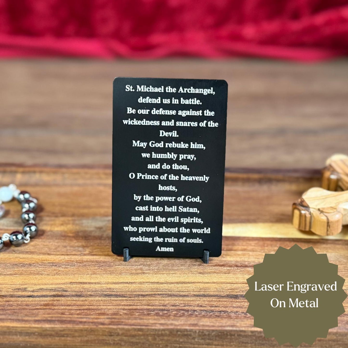 St. Michael Premium Metal Prayer Card