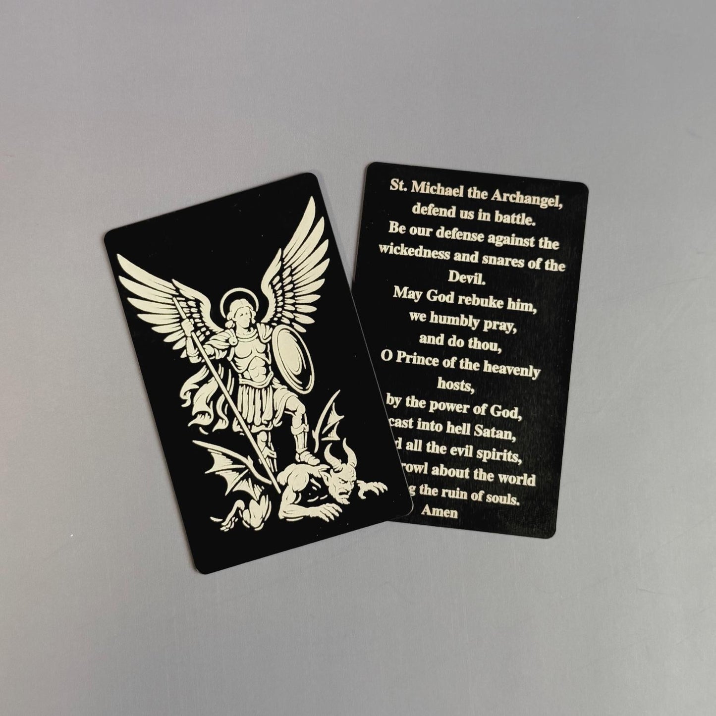 St. Michael Premium Metal Prayer Card