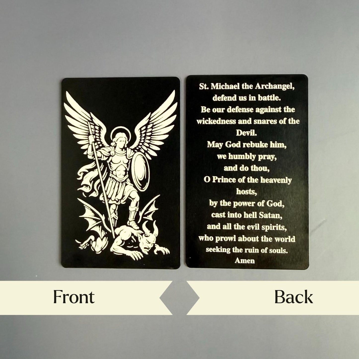 St. Michael Premium Metal Prayer Card