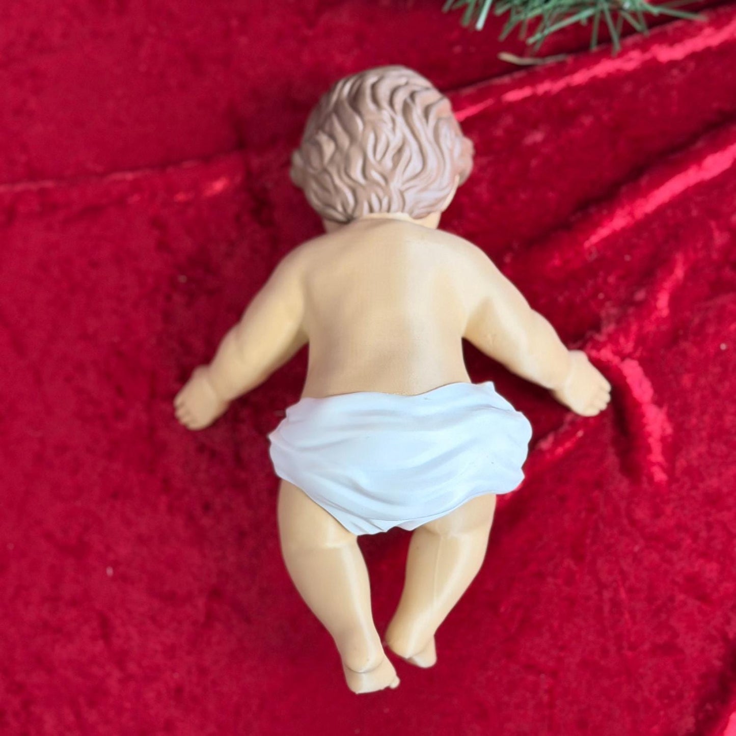 Nativity Scene Decoration Christmas Figurine Handmade Religious Decor Baby Jesus Statue Manger Straw Display Holy Family Gift New Parent