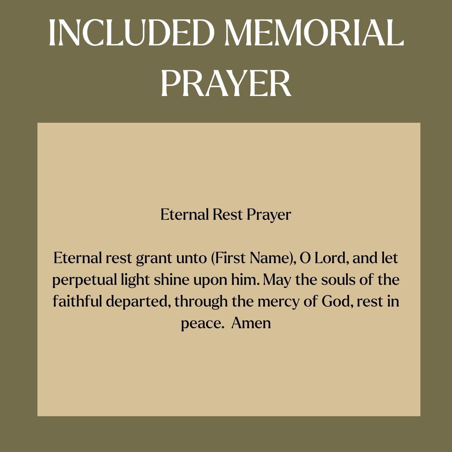 Premium Metal Memorial Card