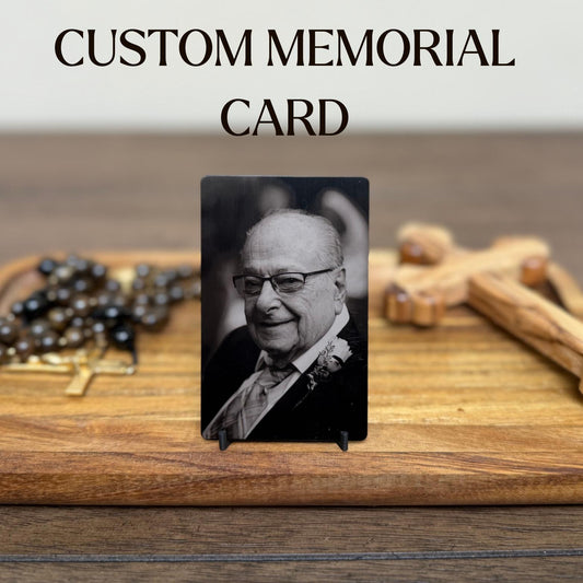Premium Metal Memorial Card