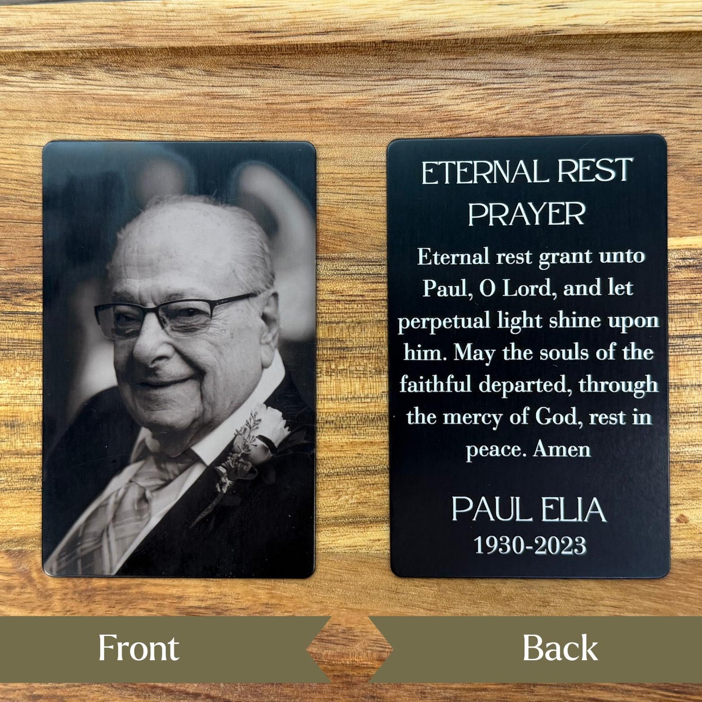 Premium Metal Memorial Card