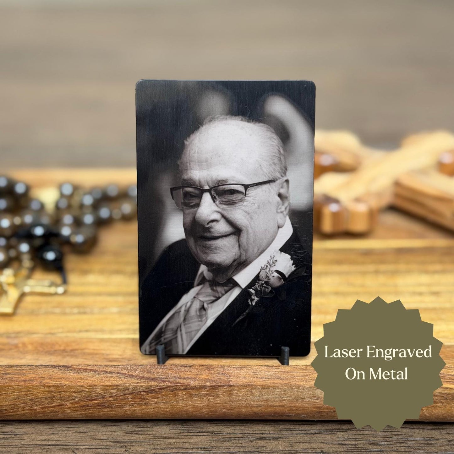 Premium Metal Memorial Card