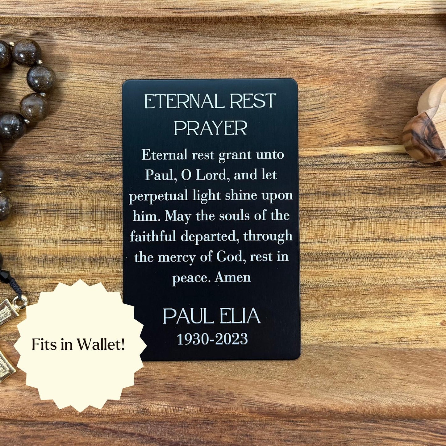Premium Metal Memorial Card