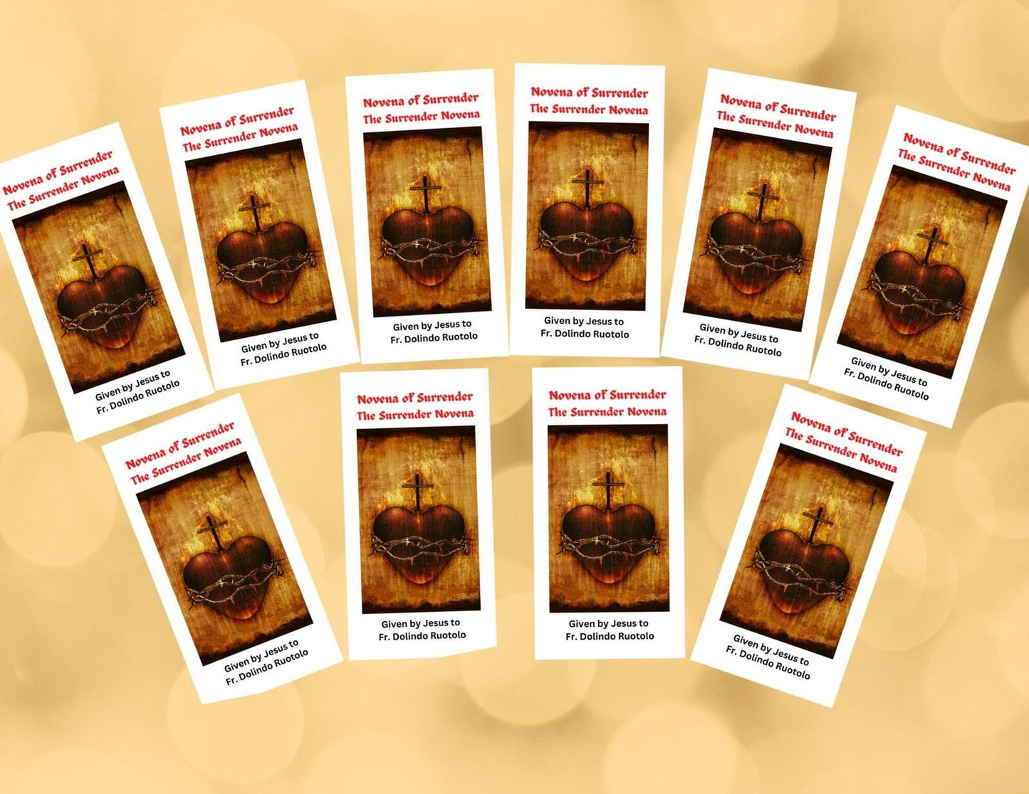 Large print Surrender Novena art print by Journeys of Faith, featuring religious text and peaceful design on paper.