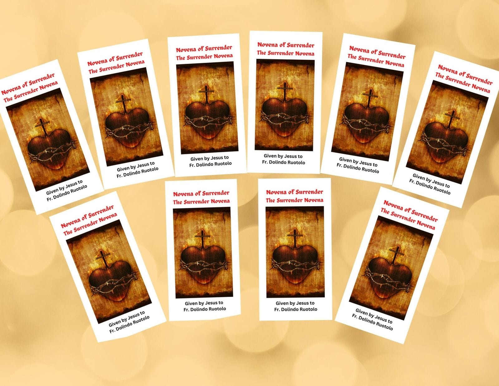 Large print Surrender Novena art print by Journeys of Faith, featuring religious text and peaceful design on paper.