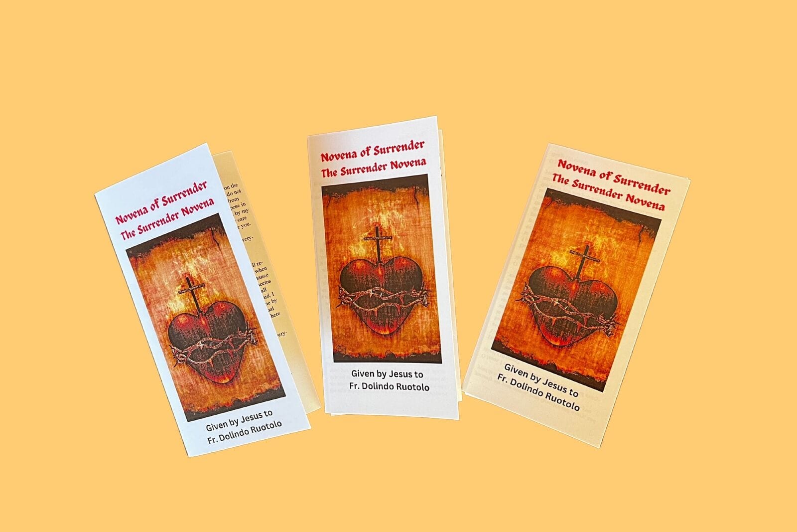 Large print Surrender Novena art print by Journeys of Faith, featuring religious imagery and detailed decorative design.