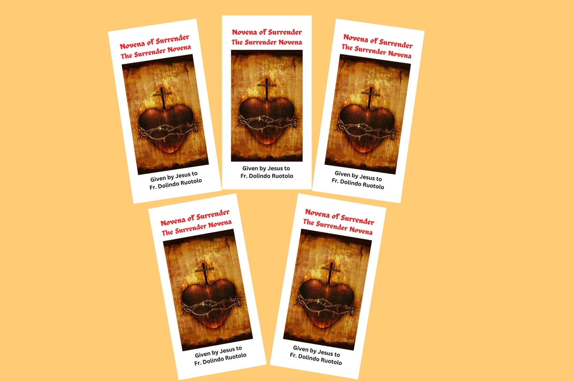 Large print Surrender Novena art print by Journeys of Faith featuring religious text on a decorative background.