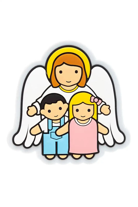 Guardian Angel Children Catholic Fridge Magnet | Divine Protection | Little Drops of Water