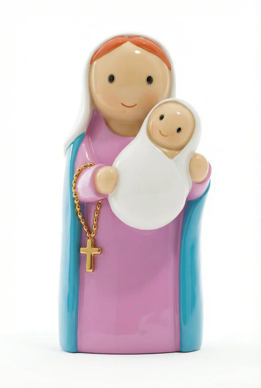 Mary and Baby Jesus Miniature Saint Statue
